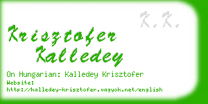 krisztofer kalledey business card